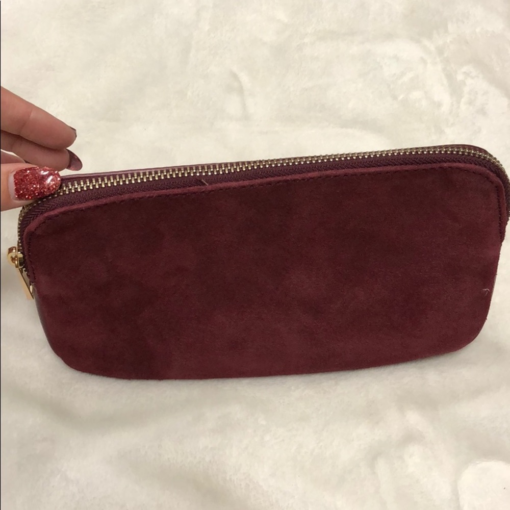 Sole society burgundy clutch/travel case